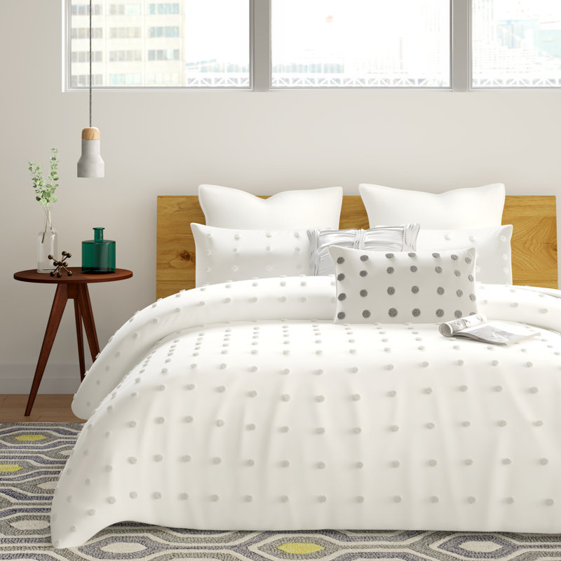 Latitude Run® Kazi Cotton Chenille Dot Comforter Set & Reviews Wayfair